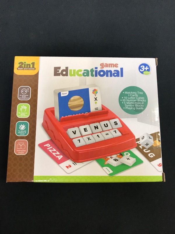 Photo 1 of 2 IN 1 MATH AND WORDS GAME EDUCATIONAL 3+ ---FACTORY SEALED---