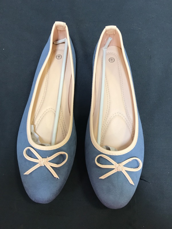Photo 2 of ALTOCIS Womens Textile Ballet Flats Casual Round Toe Bow-Knot Slip ons Memory Foam Fabric Flats Cute Faux Leather Bow Tie Knot SIZE 11