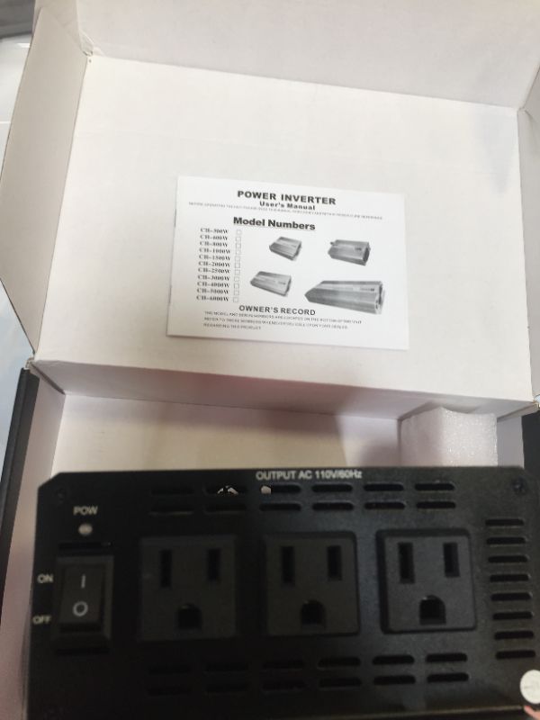 Photo 1 of Cxtxdy 1000W Car Power Inverter DC 12V to 110V 3 AC Outlet Solar Power Converter Appliances, (Tablet, Mobile, Radio,) In case of emergency, hurricane, storm and blackout
