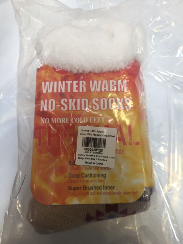 Photo 1 of 2.3 TOG RATING WINTER WARM NON-SKID SOCKS THERMAL (ONE SIZE FITS MOST)
