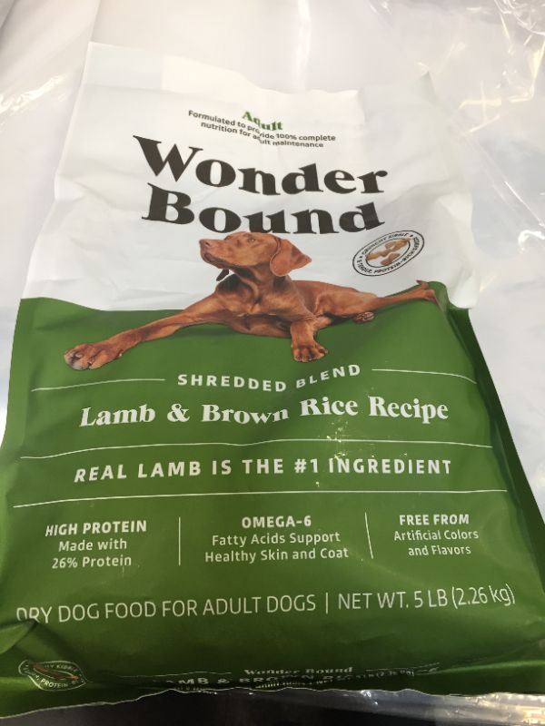 Photo 2 of Amazon Brand - Wonder Bound High Protein, Adult Dry Dog Food 5 LBS FRESHEST BY 8/16/2022
