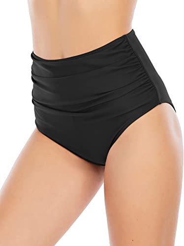 Photo 1 of American Trends High Waisted Bikini Bottoms Ruched Tummy Control Swimsuits Bottoms Sexy Swim Bottom Bathing Suits for Women SIZE XL