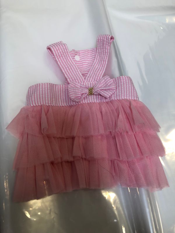 Photo 2 of Dog Dresses, Fashion Pet Dog Clothes, Striped Mesh Puppy Dog Princess Dresses SIZE SMALL/MEDIUM