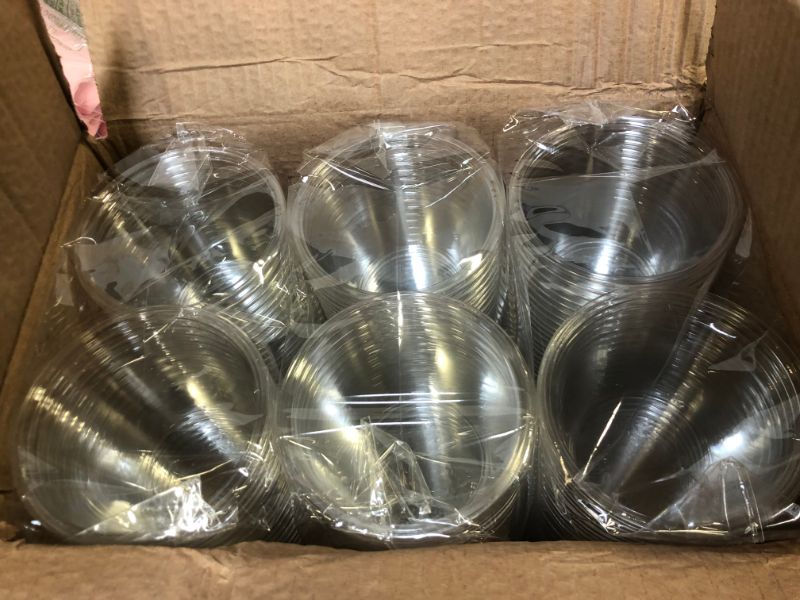 Photo 1 of 300 Pack 9 oz Clear Plastic Cups, 9 Ounce Disposable Plastic Drinking Cups, Crystal Clear PET Plastic Cups for Parties, Wedding, Christmas Day
