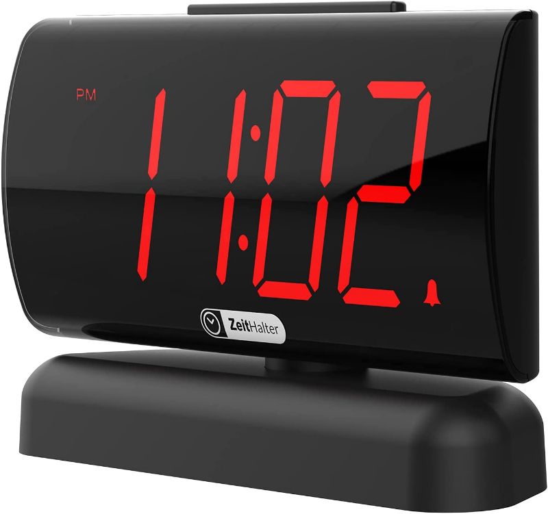 Photo 1 of Alarm Clock Big Digits wiht Swivel Base,2 Levels Alarm Sound,2-Level Brightness Digital Clock for Bedrooms,Easy to Read, Bedside Alarm Clock,12H Format, 9 MIN Snooze,Outlet Powered, Battery Backup

