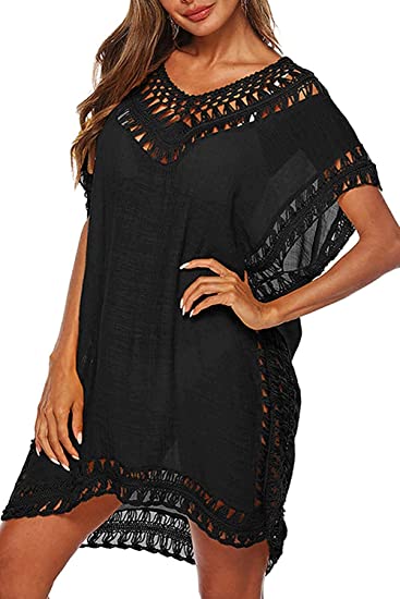 Photo 1 of Cysincos Womens Swimsuit Cover Up Hollow Out Swimwear Beach Bathing Suit Bikini Coverups SIZE XXL