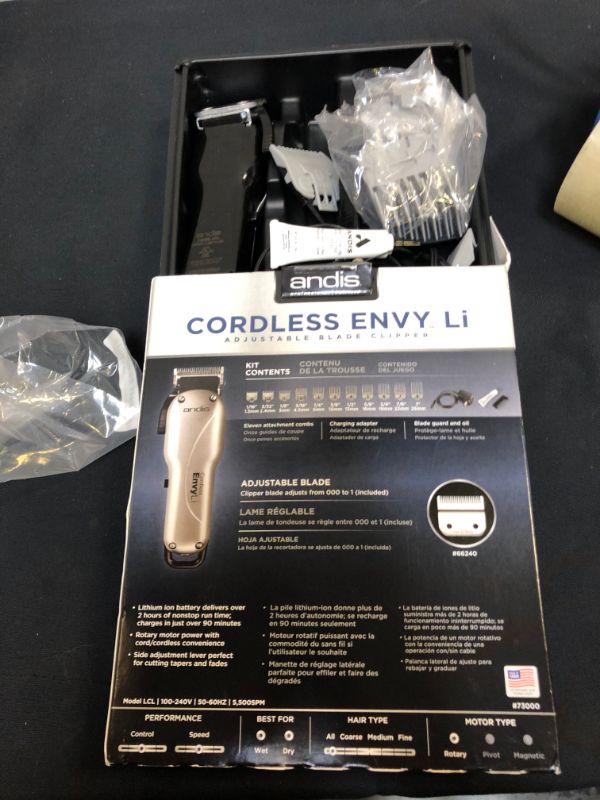 Photo 2 of Andis Cordless Envy Li Adjustable Blade Clipper