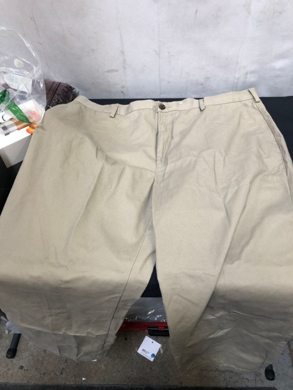 Photo 1 of Amazon Essentials Men's Classic-fit Wrinkle-Resistant Flat-Front Chino Pant 42 X 30 