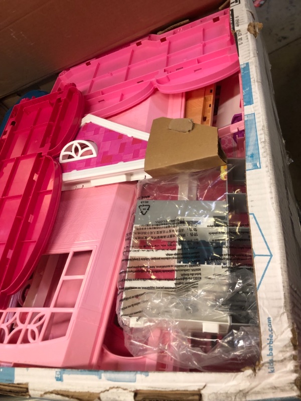 Photo 3 of Barbie 3 Story Pink Furnished Doll Town house----SOLD BY PARTS