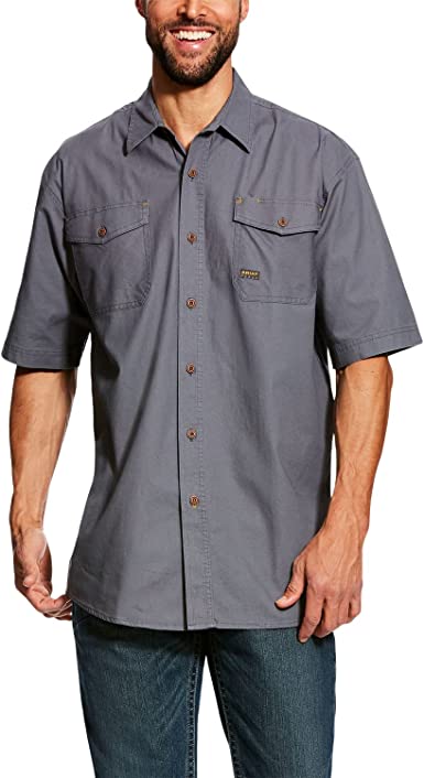 Photo 2 of ARIAT Men's Rebar Short Sleeve Made Tough Work Shirt XL TALL