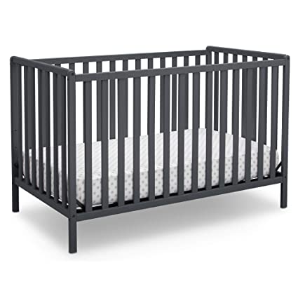 Photo 2 of Delta Children Heartland 4-in-1 Convertible Crib - Greenguard Gold Certified, Charcoal Grey
