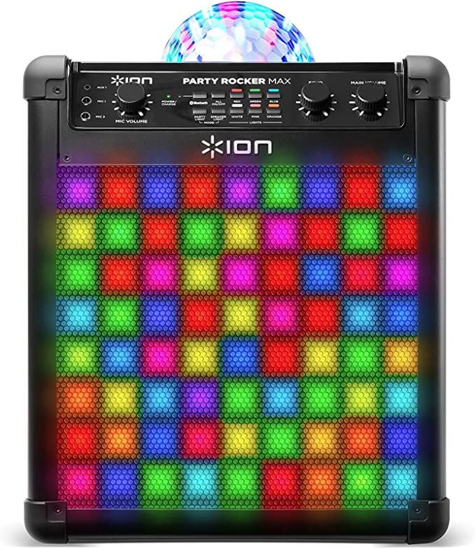 Photo 2 of ION Audio Party Rocker Max - 100W Portable Wireless Bluetooth Speaker and Karaoke Centre with Rechargeable Battery, Party Light Display and Microphone
