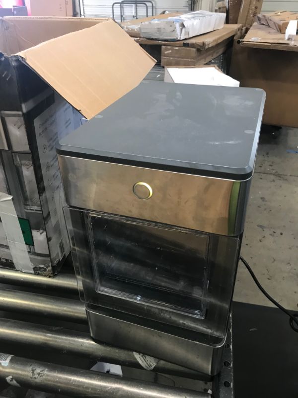 Photo 2 of GE Profile Opal | Countertop Nugget Ice Maker with Side Tank | Portable Ice Machine Makes up to 24 lbs. of Ice Per Day | Stainless Steel Finish
