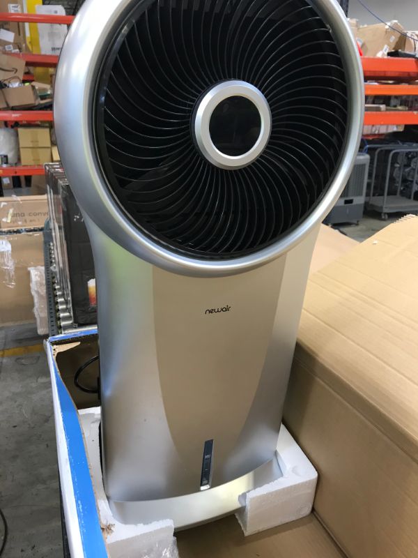 Photo 2 of Newair Evaporative Air Cooler and Portable Cooling Fan in Silver, Honeycomb Pad Cooling, 470 CFM, 1.45 Gallon Removable Water Tank, Remote Control and Timer, Cost Saving Cooling for Dry Climates
