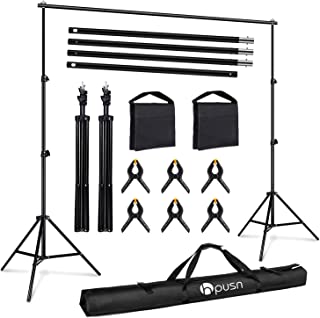 Photo 1 of Backdrop Stand - 10ft x 7ft Adjustable Photoshoot Backdrop - Photo Backdrop Stand for Parties - Backdrop Includes Travel Bag, Sand Bags, Clamps - Photo Video Studio