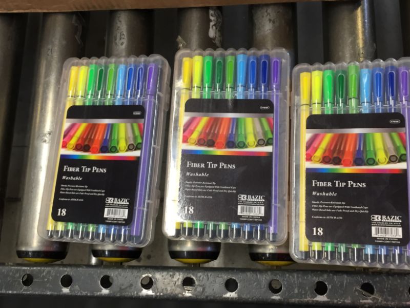 Photo 1 of BAZIC 18 Color Washable Fiber Tip Pen
3PACK OF 18