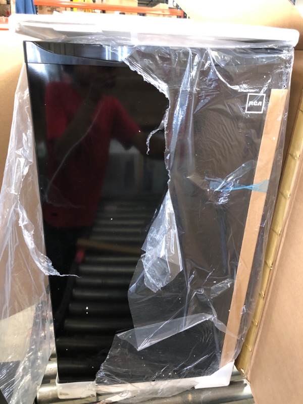 Photo 1 of 3.2 cu. ft. Mini Fridge in Black Stainless Steel
