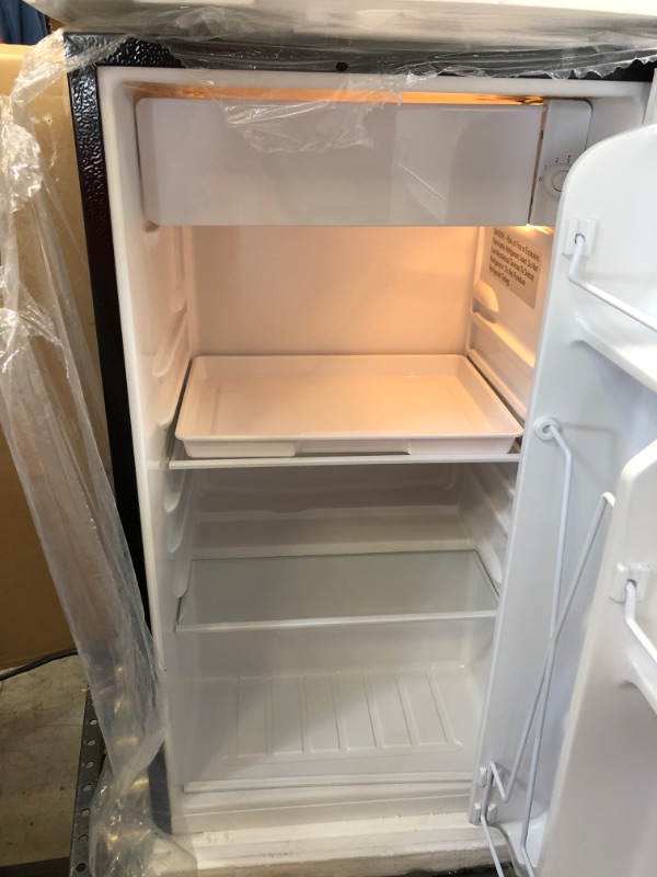 Photo 1 of 3.2 cu. ft. Mini Fridge in Black Stainless Steel
