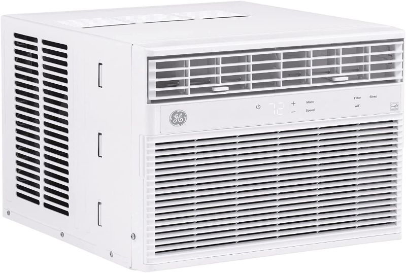 Photo 1 of GE Window Air Conditioner 10000 BTU, Wi-Fi Enabled, Energy-Efficient Cooling for Medium Rooms, 10K BTU Window AC Unit with Easy Install Kit, Control Using Remote or Smartphone App
