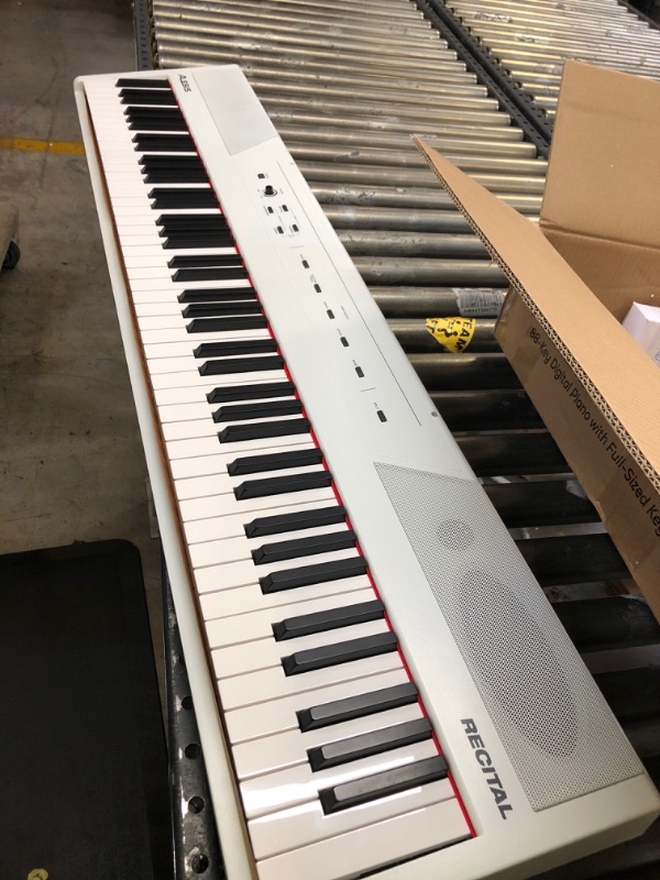 Photo 2 of Alesis Recital – 88 Key Digital Piano Keyboard with Semi Weighted Keys, 2x20W Speakers, 5 Voices, Split, Layer and Lesson Mode, FX and Piano Lessons

