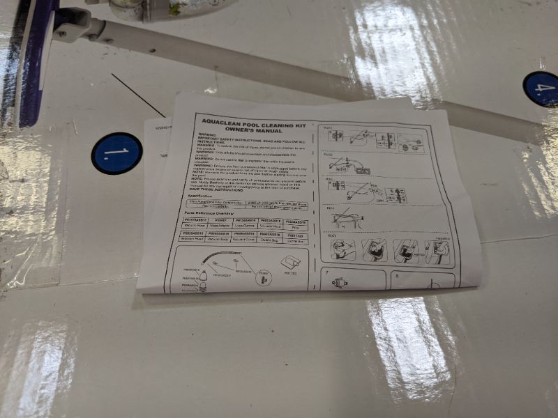 Photo 1 of Bestway 58234 Above Ground Pool Cleaning and Maintenance Accessories Set Kit for Filter Pumps with a 530 GPH Flow Rate - Blue