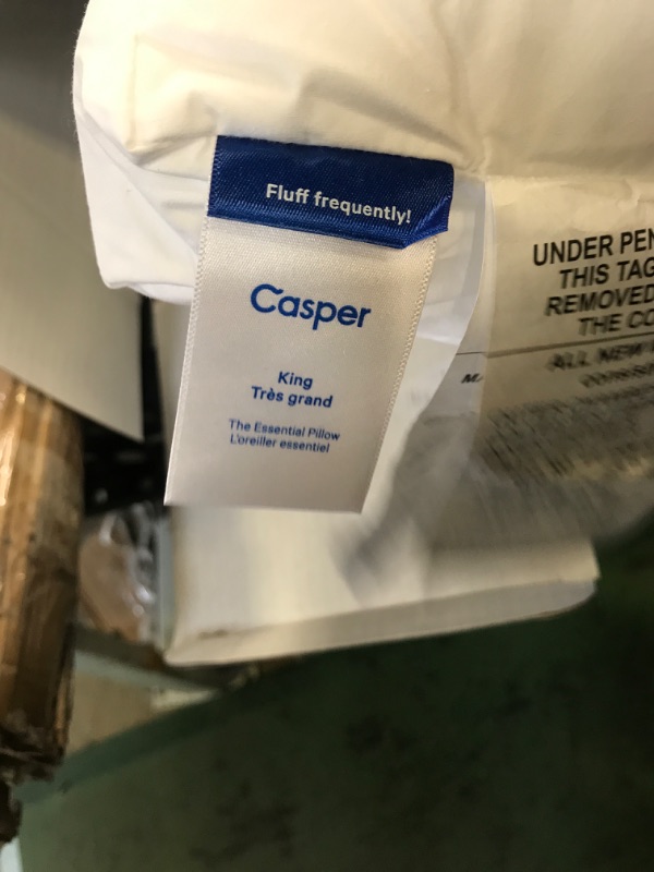 Photo 3 of Casper Sleep Essential Pillow for Sleeping, King, White