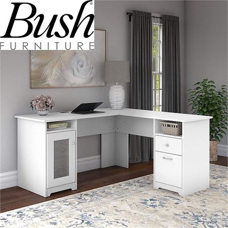 Photo 1 of BUSH Furniture white L-Shaped desk