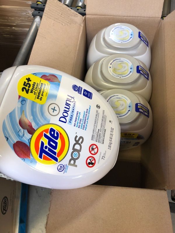 Photo 2 of 4 CONTAINERS OF Tide PODS +Downy Free, Liquid Laundry Detergent Pacs, 73 Ct EACH 
