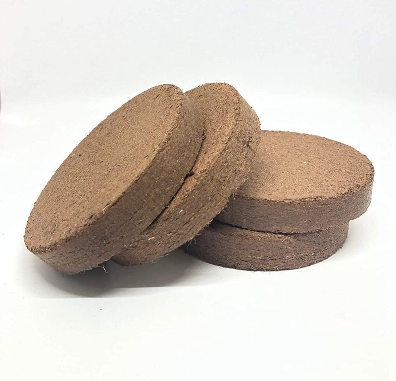 Photo 1 of Poopoo Pucks Coconut Coir Disks for Composting Toilet Organic, Natural 7 to 8 disks 4-inch Diameter
