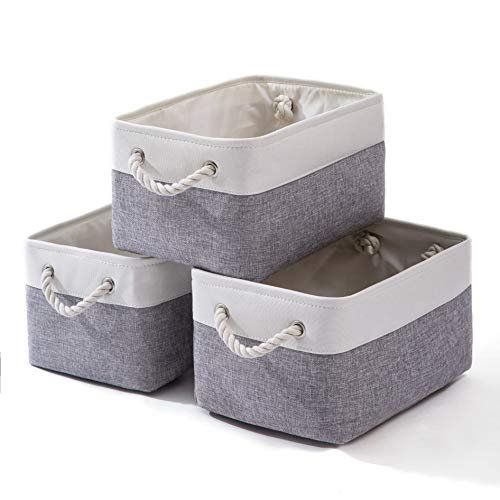 Photo 1 of ALPHAHOME FABRIC STORAGE BINS, FOLDABLE LINEN STORAGE BASKETS FOR NURSEY CLOSET 