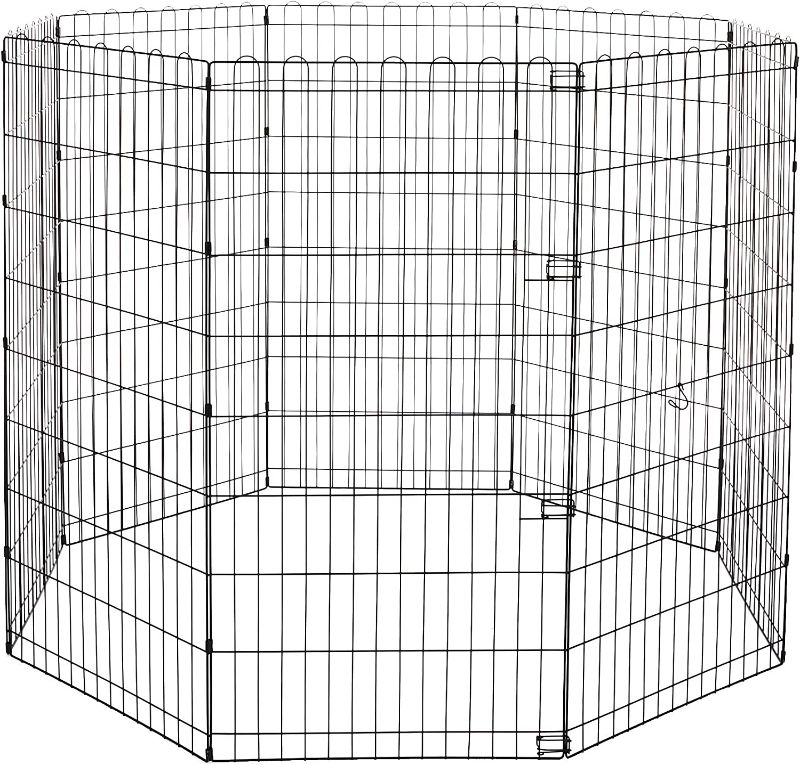 Photo 1 of 
Amazon Basics Foldable Metal Dog and Pet Exercise Playpen, XS to L Size, With or Without Door
Style:Without door
Pattern Name:Large - 48"H
