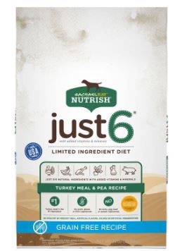 Photo 1 of Rachael Ray Nutrish Just 6 Limited Ingredient Diet Grain Free Turkey Meal & Pea Recipe Adult Dry Dog Food - 24lbs
exp date - oct-18-2022
