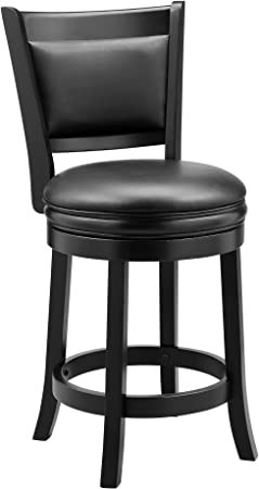 Photo 1 of Ball & Cast Swivel Counter Height Barstool 24 Inch Seat Height Black Set of 1
