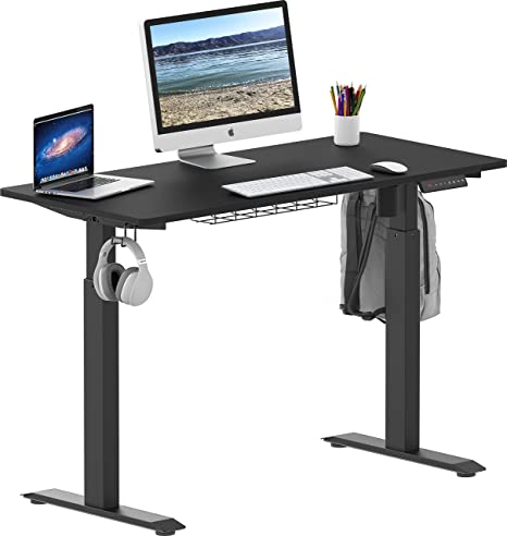 Photo 1 of SHW Memory Preset Electric Height Adjustable Standing Desk, 48 x 24 Inches, Black