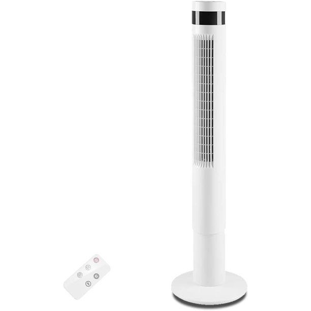 Photo 1 of Kismile 43” Portable Tower Fans with Oscillation,Remote Control,3 Powerful Wind Speed and 3 Modes Settings, Built in 12 H Timer LED Display Compact Standing Fan for Bedroom,Home,Office
