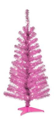 Photo 1 of 4ft Pre-lit Tinsel Artificial Christmas Tree Clear Lights - National Tree Company

