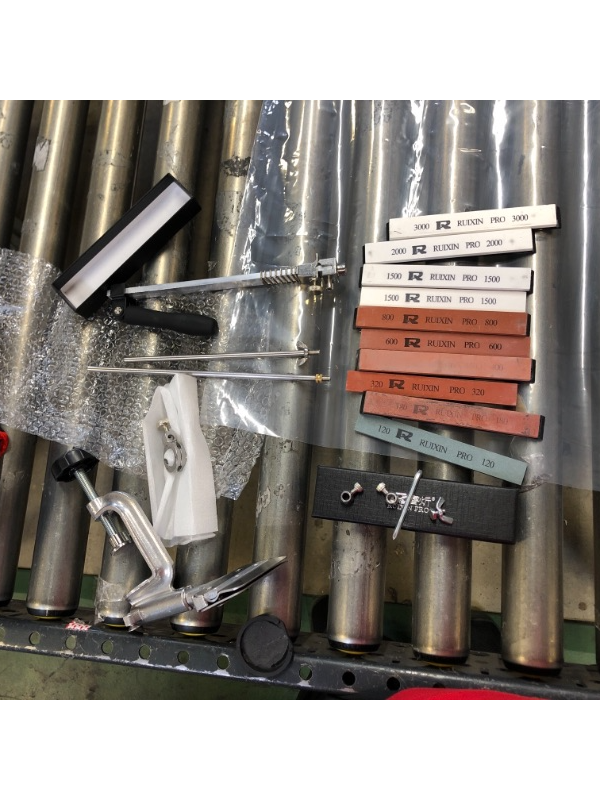 Photo 2 of RUIXIN PRO RX-008 Professional Knife Sharpener with 10 Whetstones, 360° Rotation Flip Design Fixed-Angle Stainless Steel Kitchen Chef Knife Sharpening Kit Abrasive Holding System Tools
