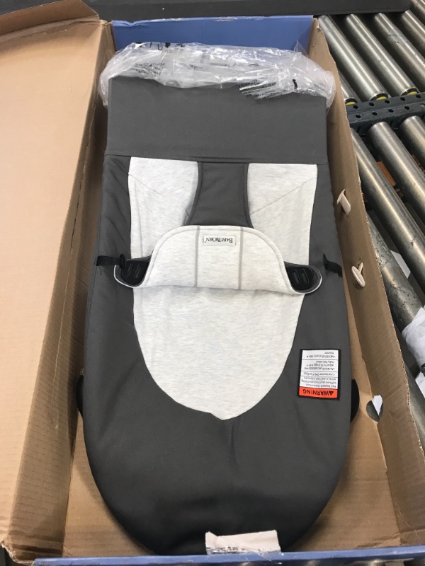 Photo 2 of Babybjorn Balance Soft Cotton Jersey Bouncer - Dark Grey/Light Grey