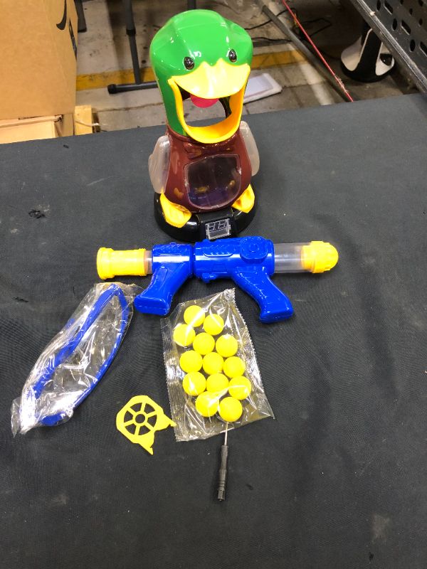 Photo 2 of Duck Shooting Toys for Kids 3-5 Years, Toy Popper Gun with Electric Movable Target