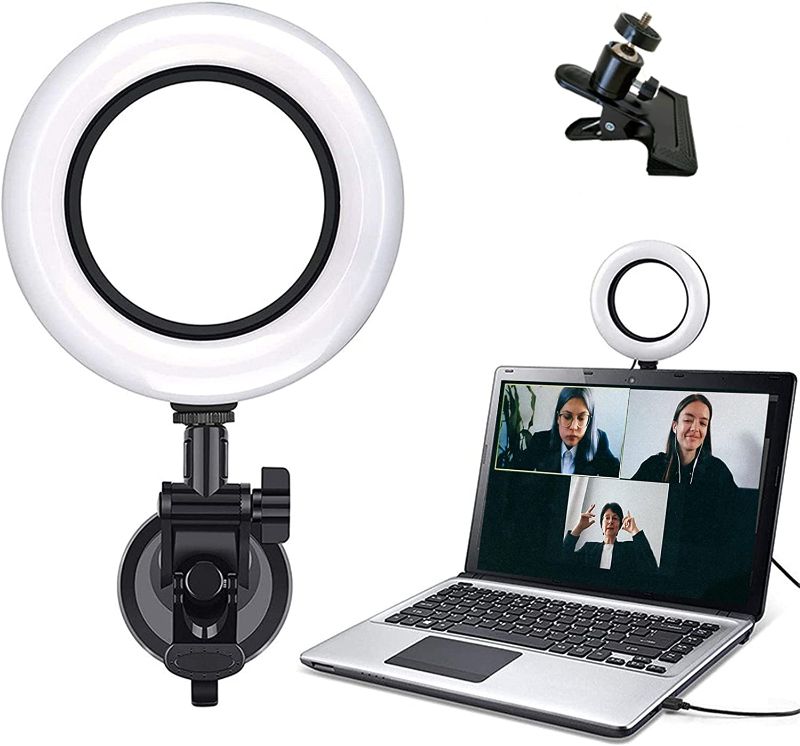 Photo 1 of TCSCEOL 6.3 inch Ring Light for Laptop with Clamp