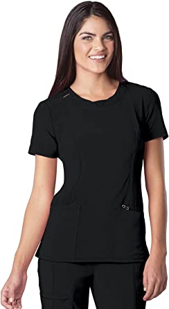 Photo 1 of Cherokee Medical Uniforms Infinity-Round Neck Top Black Shirts L