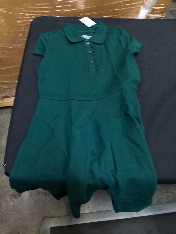 Photo 1 of Girls Uniform Ruffle Pique Polo Dress - Tidal Size: M (7/8)