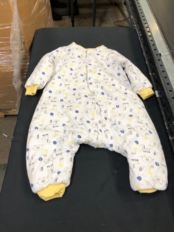Photo 1 of Generic White and Yellow Elephant Onesie, Unknown Size