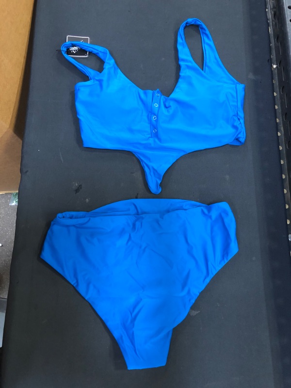 Photo 1 of Generic Blue Two Piece Swimsuit, XXL