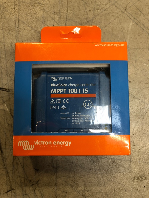 Photo 2 of Victron BlueSolar MPPT 100/15 Charge Controller - 15 Amps / 100 Volts
