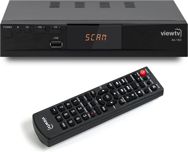 Photo 1 of ViewTV Digital TV Converter Box for Analog TV - AT-163 OTA DVR, PVR Digital TV Recorder and ATSC Tuner Features A Built in USB Port, HDMI and Coaxial Output, Bright LED Clock and is Easy to Use
