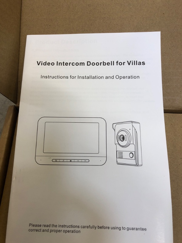 Photo 3 of AMOCAM Wired Video Intercom System, 7 Inches Video Doorbell Door Phone System, Wired Video Door Phone HD Camera Kits Support Unlock, Monitoring, Dual-Way Intercom for Villa Home Office Apartment
