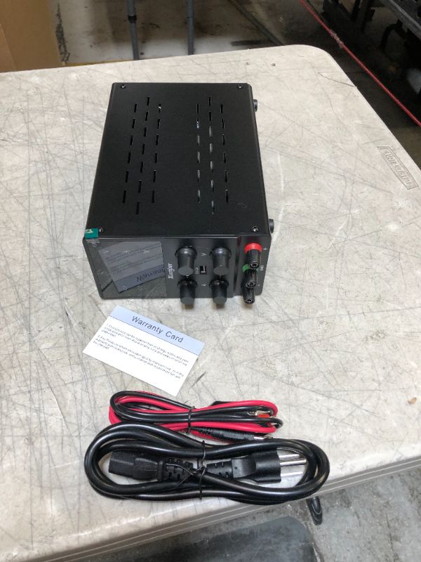 Photo 2 of Kungber DC Power Supply Variable, 30V 5A Adjustable Switching Regulated DC Bench Linear Power Supply with 4-Digits LED Power Display 5V/2A USB Output, Coarse and Fine Adjustments with Alligator Leads
