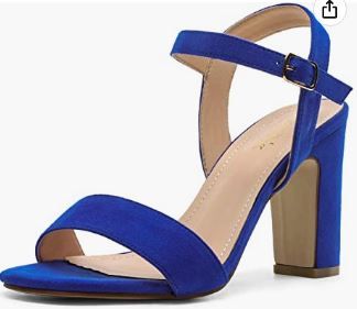 Photo 1 of DREAM PAIRS Women's Open Toe Ankle Strap High Chunky Heel Sandals
