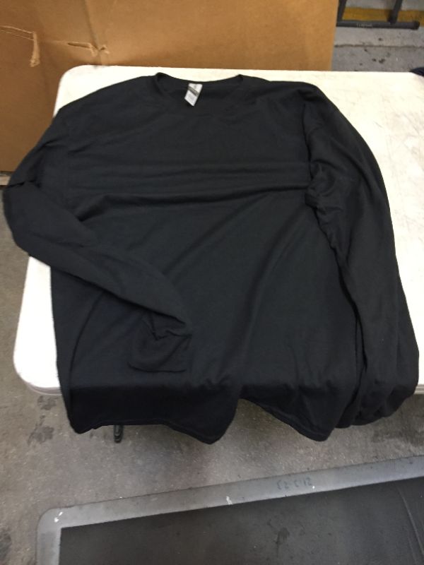 Photo 1 of GILDAN LONG SLEEVE DRY BLEND BLACK SHIRT - LARGE -